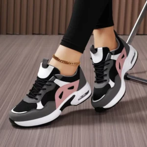 New height-increasing women's sports shoes with mesh, large-sized thick-soled dad shoes, versatile, comfortable and casual shoes - Image 3