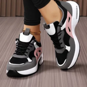New height-increasing women's sports shoes with mesh, large-sized thick-soled dad shoes, versatile, comfortable and casual shoes - Image 4