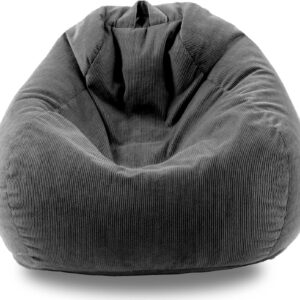 4FT Memory Foam Bean Bag Chairs for Adults Women Men Teen Sofa Comfoy Chair Large Beans Bags Sofa Dark Grey 4FT - Image 2