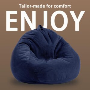 4FT Memory Foam Bean Bag Chairs for Adults Women Men Teen Sofa Comfoy Chair Large Beans Bags Sofa Dark Grey 4FT - Image 5
