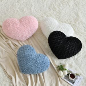 Heart Pillow, Soft Heart Shaped Pillow with Room Decorative Throw Pillows for Bed Couch Chair Sofa, Heart Shaped Cute Throw Pillow Cushion for Bedroom Living Room (Pink, Large 19.6" x 15.7") - Image 4