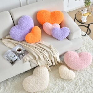 Heart Pillow, Soft Heart Shaped Pillow with Room Decorative Throw Pillows for Bed Couch Chair Sofa, Heart Shaped Cute Throw Pillow Cushion for Bedroom Living Room (Pink, Large 19.6" x 15.7") - Image 7
