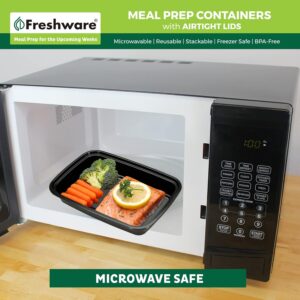 Freshware Meal Prep Containers [50 Pack] 1 Compartment Food Storage Containers with Lids, Bento Box, BPA Free, Stackable, Microwave/Dishwasher/Freezer Safe (16 oz) - Image 6