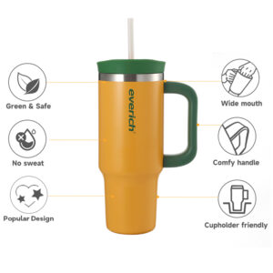 Everich High Quality 30oz 2 in 1 Lid Stainless Steel Tumbler LFGB CE Double Wall Vacuum Insulation Tumbler Factory Price - Image 7