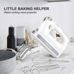 Lord Eagle Hand Mixer Electric Handheld 400W, 5-Speed Lightweight Kitchen Mixer with Storage Case, 5 Stainless Steel Attachments for Baking Cake Egg Cream Food Beater, Turbo+Eject Button - Image 9