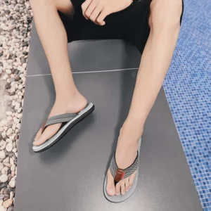 Men's Cotton Slippers Comfortable Breathable Home Footwear Soft Slip On Summer Sandals - Image 3