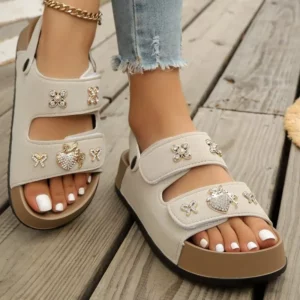 Summer 2026 Women's Thick Heel Slip-On Shoes Double Strap Casual round Toe Rubber Bottom Outdoor Slippers - Image 4