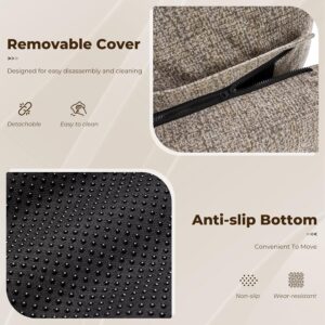 Furnimart High Density Foam Bean Bag Chair for Adults, XXL Boneless Floor Lounger with Ergonomic Back Support, No Sag Compression Foam, No Assembly, Washable Chenille Cover (Taupe) - Image 7