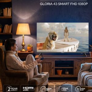 Impex 43 Inch Full HD Smart Android LED TV - 1920x1080 Screen Resolution Television, Latest Android Version, Frame Less Design, Quad Core Processor, Mirror Cast And E-Share, HDMI\USB\ Wi-Fi Input, Netflix, YouTube, Disney+, Apple TV+, Starz Play Arabia, Smart Energy Saving, 2 Year Warranty - Gloria 43 Smart Black Black - Image 10