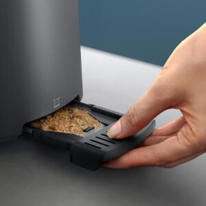 Philips Toaster - 650W, 6 Adjustable Browning Levels, 2 Slice Capacity, Automatic Shut-Off, Instant Stop Button, Removable Crumb Tray, Cord Storage, Charcoal Grey - HD2510/90 - Image 3