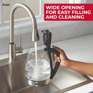 Electric Kettle 1.7 L - Rapid Boil & Quite Glass Kettle with 2000W Power - LED Indicator, Auto Shut Off & Boil-Dry Protection By Aliza - Image 7