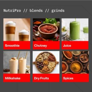 NutriPro 500W Blender | Juicer Mixer Grinder & Smoothie Maker Machine (Silver, 3 Jars) – 1-Year Warranty - Image 5