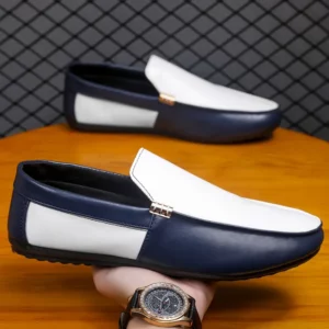 Fashion Leather Loafers For Men Flat Shoes Comfortable Men's Casual Shoes Breathable Lightweight Slip-on Shoes Man Lazy Shoes - Image 4