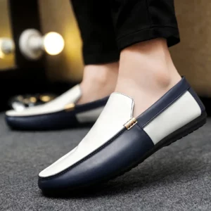 Fashion Leather Loafers For Men Flat Shoes Comfortable Men's Casual Shoes Breathable Lightweight Slip-on Shoes Man Lazy Shoes - Image 6