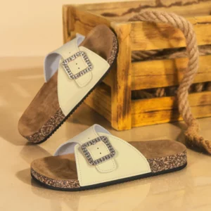 New Leather Birkenstocks Cork Flip-flops for Women Vintage Summer Buckle Wear Muller Slippers Fashion Casual Beach Sandals Mules - Image 4