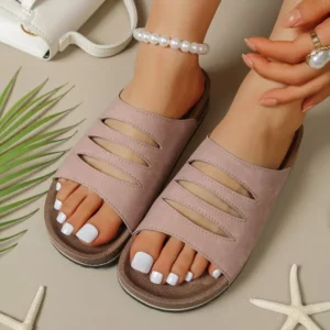 2026 Women's Slip-On Flat Bottom Clog Casual Sandals Breathable Comfortable Leisure Shoes - Image 4
