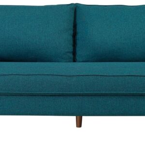 Modway Revive Contemporary Modern Fabric Upholstered Sofa In Teal - Image 2