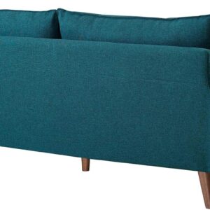 Modway Revive Contemporary Modern Fabric Upholstered Sofa In Teal - Image 3