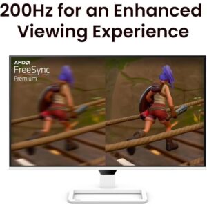 BenQ 27 inch QHD 200Hz IPS Gaming Monitor | USB-C (65W) | HDRi | 1200:1 Contrast | 90% P3 Gamut | 350 Nits | Built-in Speakers (5W x2) | AMD FreeSync Premium | HDMI | Game Color Mode EW270Q2K white - Image 3