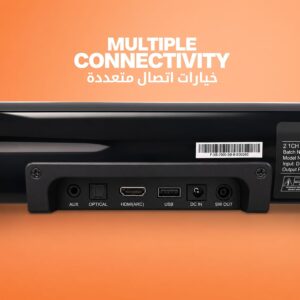 FASTER XB7000 Home Theater 2.1CH, Sound Bar with Subwoofer, 80W Output | Black Theater System Wall Mounting, Deep Thrilling Bass. Bluetooth, HDMI(ARC), Optical, AUX, USB for TV, PC with Remote - Image 4