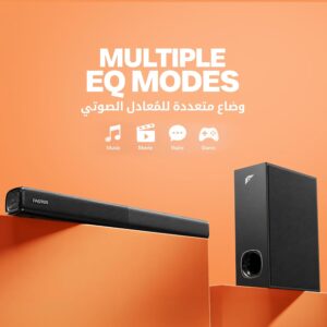 FASTER XB7000 Home Theater 2.1CH, Sound Bar with Subwoofer, 80W Output | Black Theater System Wall Mounting, Deep Thrilling Bass. Bluetooth, HDMI(ARC), Optical, AUX, USB for TV, PC with Remote - Image 5