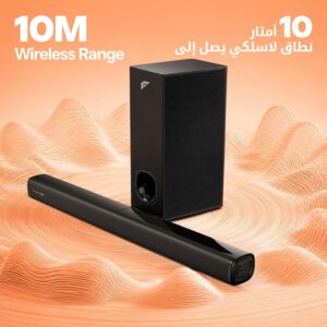 FASTER XB7000 Home Theater 2.1CH, Sound Bar with Subwoofer, 80W Output | Black Theater System Wall Mounting, Deep Thrilling Bass. Bluetooth, HDMI(ARC), Optical, AUX, USB for TV, PC with Remote - Image 6