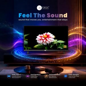 AFRA 32 Inch HD Smart LED TV with Android 14, Netflix, Dolby Atmos | Frameless A+ DLED panel with YouTube, Prime Video, Bluetooth 5.0, Wi-Fi 6 compatibility, HDMI and USB - Image 5