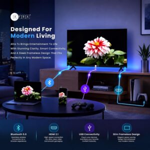 AFRA 32 Inch HD Smart LED TV with Android 14, Netflix, Dolby Atmos | Frameless A+ DLED panel with YouTube, Prime Video, Bluetooth 5.0, Wi-Fi 6 compatibility, HDMI and USB - Image 6