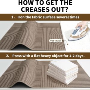 Front Door Mat 17''x30'', Absorbent Dirt Resist Washable Non Slip Low-Profile Indoor Doormat, Easy Clean Welcome Entryway Door Mats, Brown - Image 9
