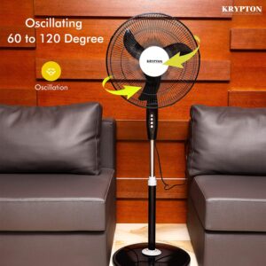 Krypton 3 speed control stand fan,black-KNF6153 - Image 4