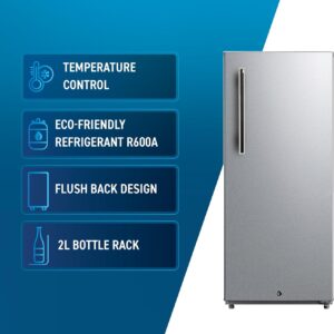 DAEWOO 250L Gross, Net 190L, Single Door Refrigerator, Air Flow System, De Frost, Powerful Cooling, Energy Efficient, Adjustable Storage, 10 Year Compressor and 1 Year Full Warranty-FR-250VSN-Silver - Image 5