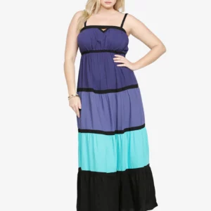 Women's Plus Size Striped Knit Maxi Dress Summer Sleeveless Boho Dresses Long Vacation Sundress - Image 6