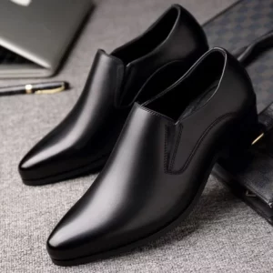 Leather Men Dress Shoes High Heel British Mens Elevator Business Shoes Wedding Party Male Oxford Footwear Increasing 5CM Heels - Image 5