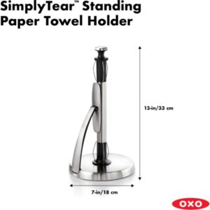 OXO Good Grips SimplyTear Paper Towel Holder Countertop for Kitchen - Image 3