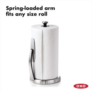 OXO Good Grips SimplyTear Paper Towel Holder Countertop for Kitchen - Image 4
