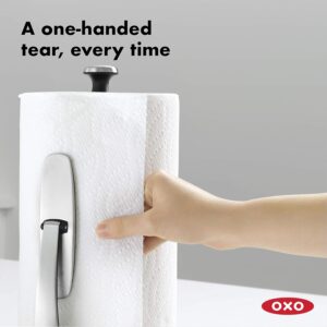 OXO Good Grips SimplyTear Paper Towel Holder Countertop for Kitchen - Image 5
