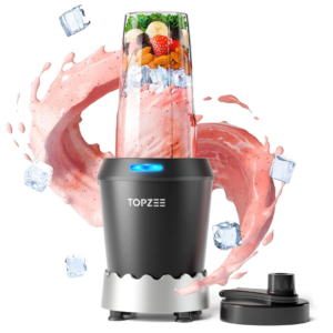 TOPZEE Personal Smoothie Blender, 1000W Single-Serve Blender with 24oz To-Go Cup, Twist-On Start/Stop, for Protein Shakes & Smoothies, Compact Countertop Blender, Black - Image 1