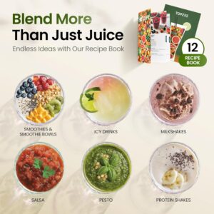TOPZEE Personal Smoothie Blender, 1000W Single-Serve Blender with 24oz To-Go Cup, Twist-On Start/Stop, for Protein Shakes & Smoothies, Compact Countertop Blender, Black - Image 5