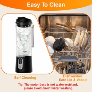 Personal Size Portable Blender Make Smoothies - 20oz Powerful Mini Blender | Small Blender with Large Capacity BPA-Free Juice Cup, Leak-proof Travel Lid, Freshly Squeezed in Gym/Picnic/Office/Home - Image 7