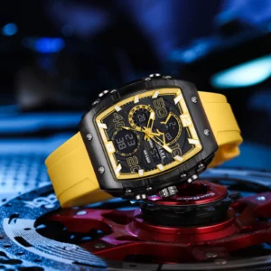 SMAEL Brand 8109 New electronic watch fashion square dual display waterproof luminous Multi-color For Men - Image 4