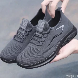 Men's Trendy Flat Bottom shoes Mesh Non Slip Lace Up Casual comfortable Shoes Lightweight Fashion Running Men sneakers - Image 1