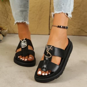 Women Slippers 2026 Fashion Open Toe Flats Luxury Designer Casual Women Sandals Daily Outdoor Comfort Open Toe Flip Flops - Image 3