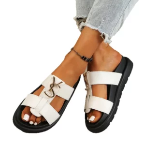 Women Slippers 2026 Fashion Open Toe Flats Luxury Designer Casual Women Sandals Daily Outdoor Comfort Open Toe Flip Flops - Image 6