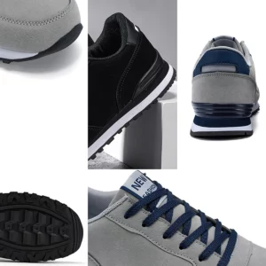 New Leather Men Running Shoes Winter Warm Unisex Sneakers Lightweight Women Walking Shoes Soft Insole Sports Shoes Lace Up 37-47 - Image 3