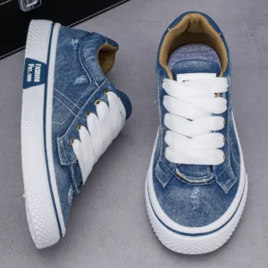 Personalized Spring and Autumn New Men's Shoes, Korean Style Fashionable Large Size Low-Top Casual Shoes, Denim Single Shoes, Versatile Sneakers - Image 4