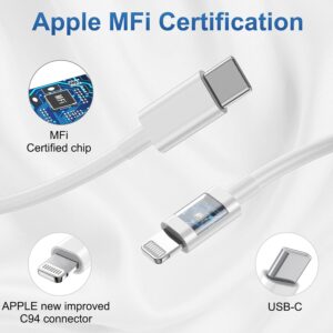 iPhone Charger Fast Charging, USB C Charger Block, 6FT/10FT Lightning Cable | For Apple iPhone 14/13/12/11 Series, 2-Pack 6FT/10FT Long USB C to Lightning Cables, AirPods with Lightning Charging Case - Image 5