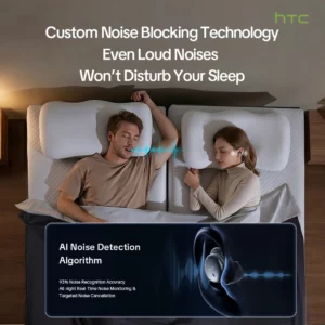 HTC NE92 Sleep Earbuds Wireless Bluetooth Earphones Comfortable To Wear Headphones 50Hrs Playback Low Latency Clear Sound Qualit - Image 4