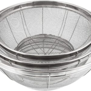 U.S. Kitchen Supply Set of 3 Stainless Steel Colander Strainers Net Baskets 5, 4, & 3-Quart - Colander with Handles & Resting Base - Stainless Steel Sieve, Mesh Strainers and Colanders for Kitchen - Image 4