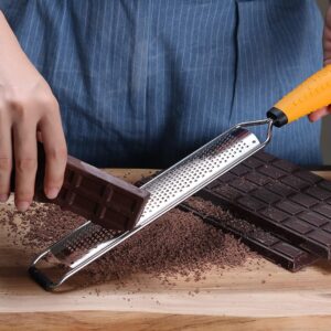 Deiss PRO Citrus Lemon Zester & Cheese Grater — Parmesan Cheese, Lemon, Ginger, Garlic, Nutmeg, Chocolate, Vegetables, Fruits - Razor-Sharp Stainless Steel Blade + Protect Cover - Dishwasher Safe - Image 6