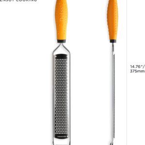 Deiss PRO Citrus Lemon Zester & Cheese Grater — Parmesan Cheese, Lemon, Ginger, Garlic, Nutmeg, Chocolate, Vegetables, Fruits - Razor-Sharp Stainless Steel Blade + Protect Cover - Dishwasher Safe - Image 8